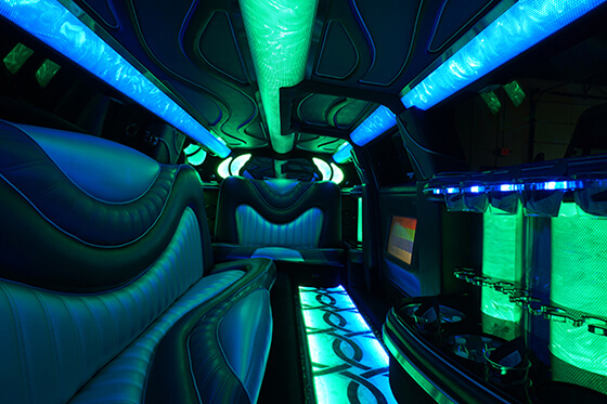 Lafayette limo with mood lights